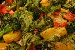 Parmesan Roasted Broccoli & Peppers