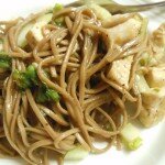 Soba Noodles with Chicken & Sweet Apricot Scallion Sauce