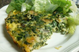 Spinach & Mushroom Crustless Quiche