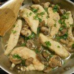 Chicken & Mushrooms in Garlic White Wine Sauce