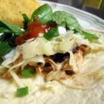 Skinny Slow Cooker Pulled Chicken Tacos