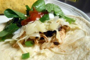 Skinny Slow Cooker Pulled Chicken Tacos