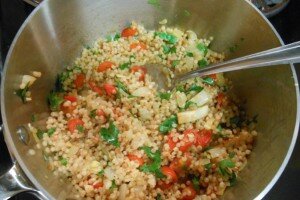 Israeli Couscous with Tomatoes & Garlic