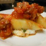 Sunday Stuffed Shells with Meaty Tomato Sauce