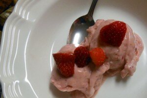 Skinny Strawberry-Banana Nutty Ice Cream