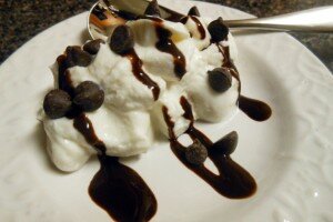 Guilt-Free Greek Yogurt Fudge Sundae