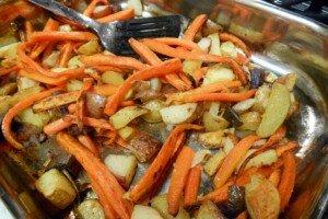 Easy Roasted Potatoes & Carrots