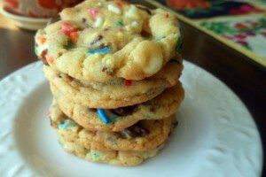 Cake Batter Chocolate Chip Cookies