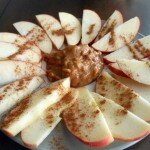 Cinnamon Apple Slices with Chunky Peanut Butter