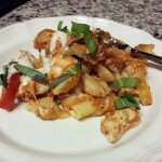 Grilled Chicken Caprese Pasta Bake