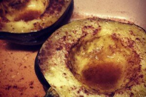 Roasted Acorn Squash with Brown Sugar