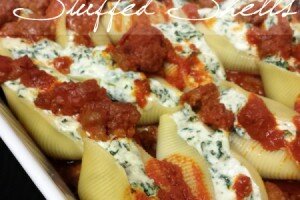 Three Cheese & Spinach Stuffed Shells