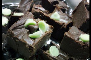 Mint Chocolate Chip Fudge