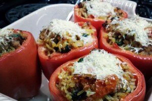 Ground Turkey Stuffed Peppers