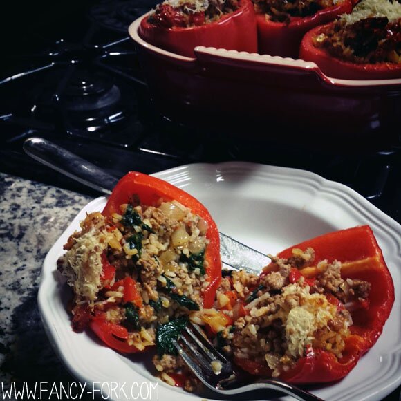 Ground Turkey Stuffed Peppers