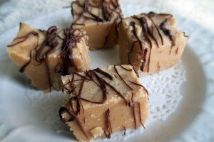 Peanut Butter Fudge with Chocolate Drizzle