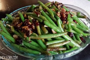 Balsamic Green Beans with Almonds & Cranberries