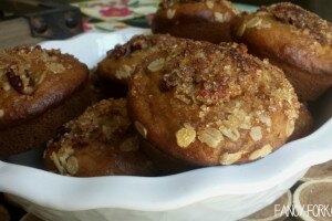 Banana Muffins with Cinnamon Sugar Topping