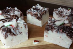 Candy Cane White Chocolate Fudge